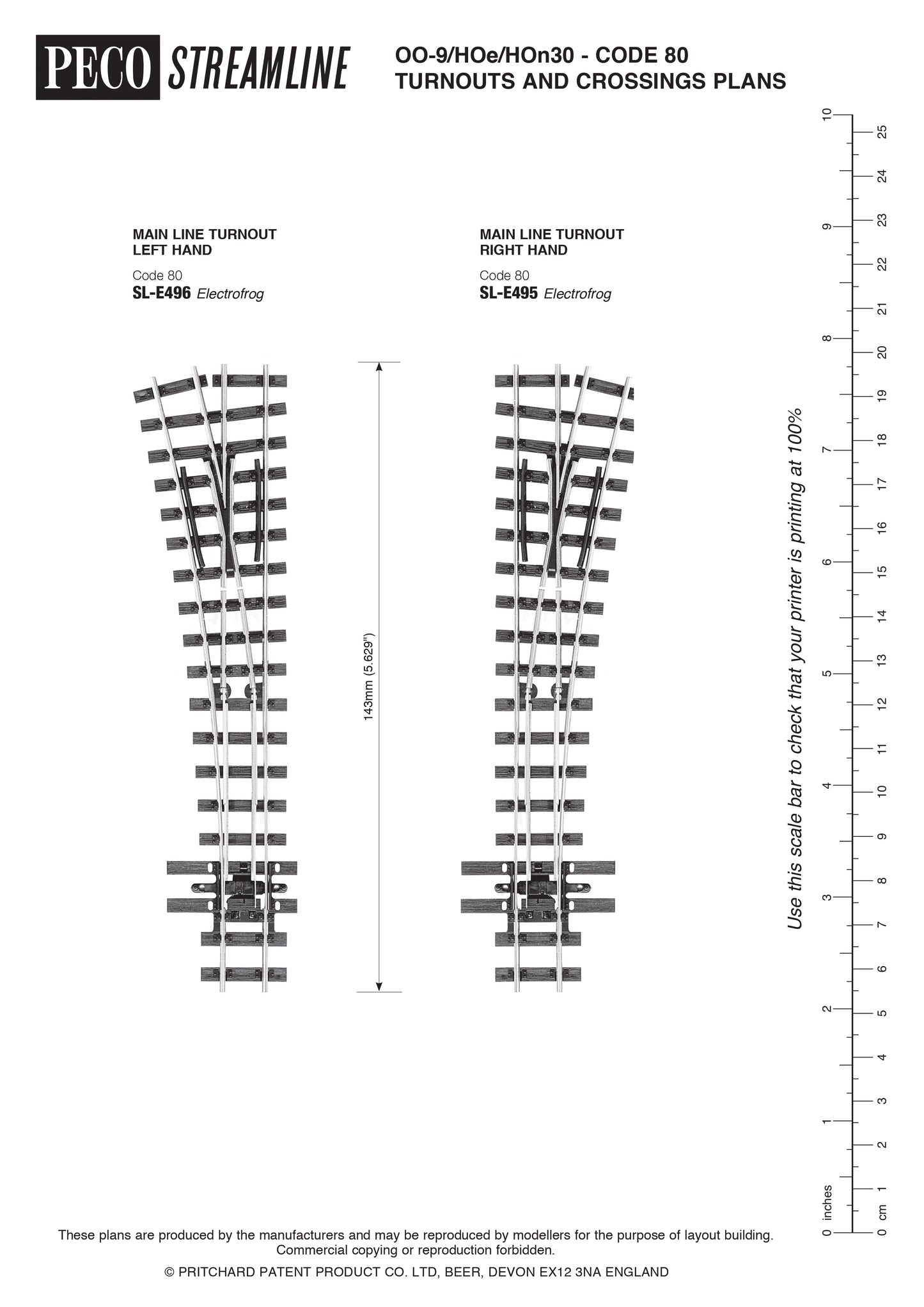 PECO SL-E495 Turnout (Mainline Sleepers), Medium Radius, Right Hand