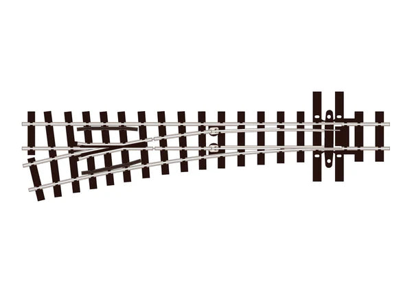 PECO SL-E496 Turnout (Mainline Sleepers), Medium Radius, Left Hand