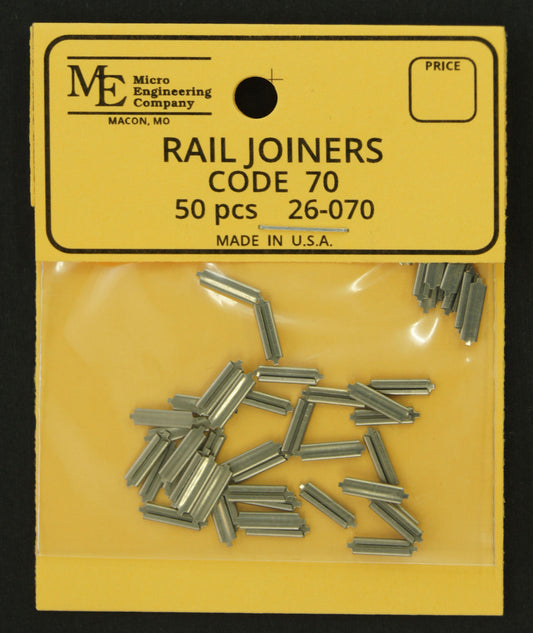 MEC 26-070 HOn3 Code 70 slide-on conductive metal rail joiners