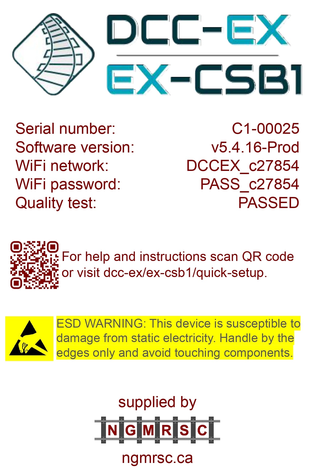 EX-CSB1 command station / booster