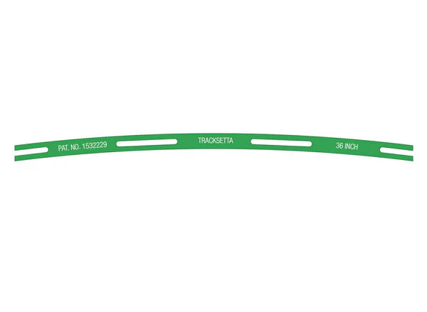 product photo showing 'PECO NT36 OO9 / HOn30 / HOe 36" radius Tracksetta template' item available from Narrow Gauge Model Railway Supply Canada (ngmrsc.ca)