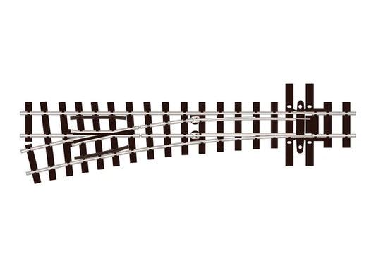 PECO SL-E496 Turnout (Mainline Sleepers), Medium Radius, Left Hand